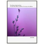 Sylvia Plath Quote Poster – “The Silence Depressed Me” | Minimalist Literary Wall Art  Print Material INK & FRAME STUDIO
