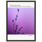 Sylvia Plath Quote Poster – “The Silence Depressed Me” | Minimalist Literary Wall Art  Print Material INK & FRAME STUDIO