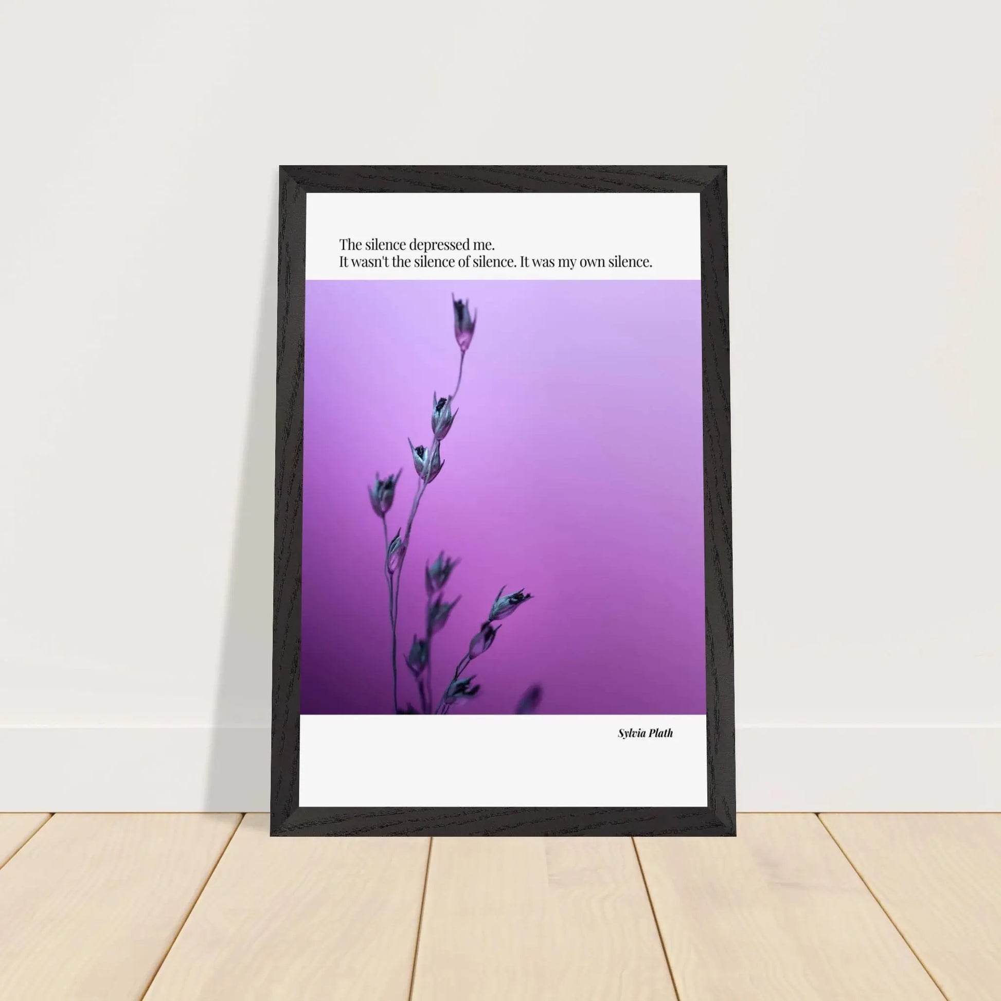 Sylvia Plath Quote Poster – “The Silence Depressed Me” | Minimalist Literary Wall Art  Print Material INK & FRAME STUDIO
