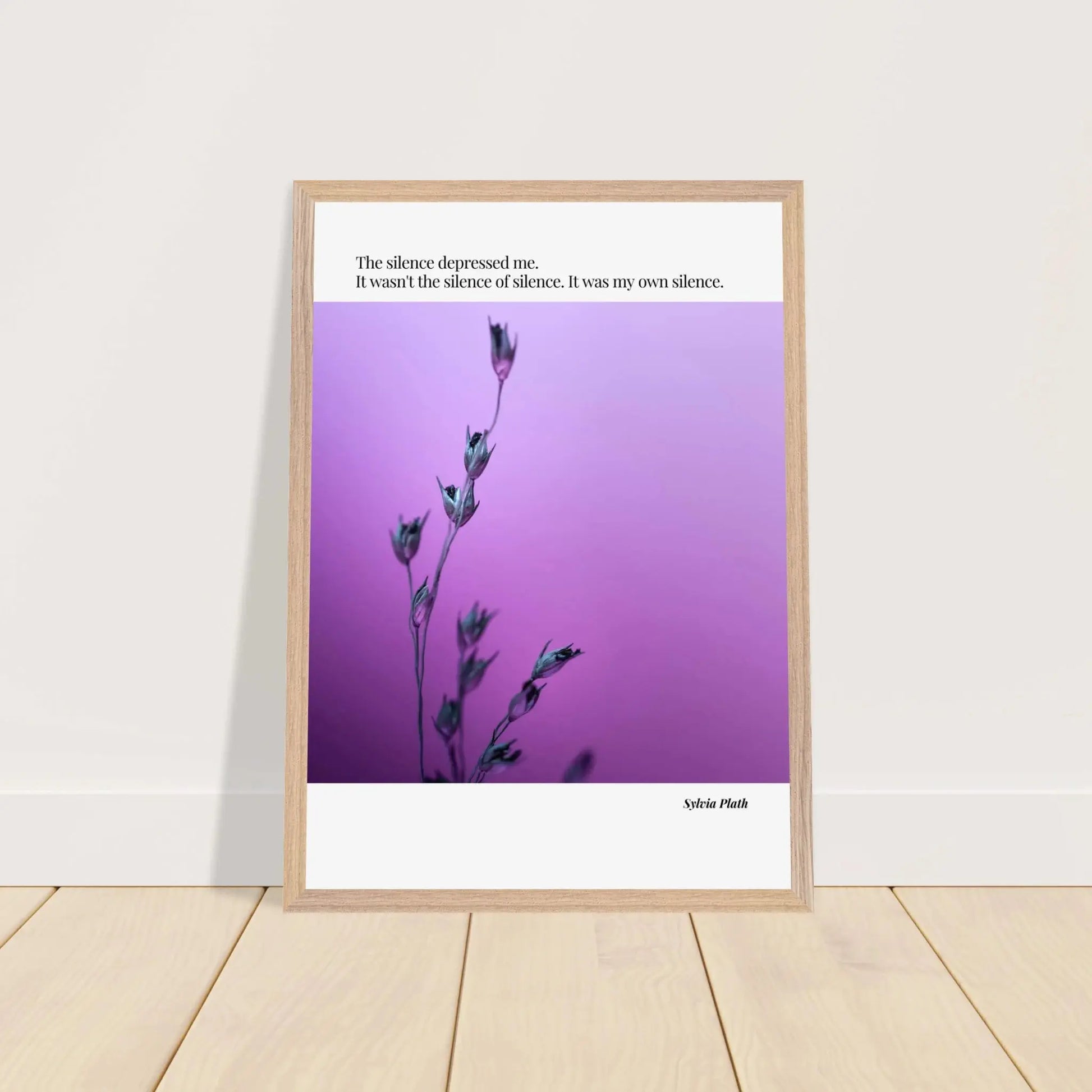 Sylvia Plath Quote Poster – “The Silence Depressed Me” | Minimalist Literary Wall Art  Print Material INK & FRAME STUDIO