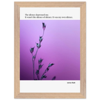 Sylvia Plath Quote Poster – “The Silence Depressed Me” | Minimalist Literary Wall Art  Print Material INK & FRAME STUDIO
