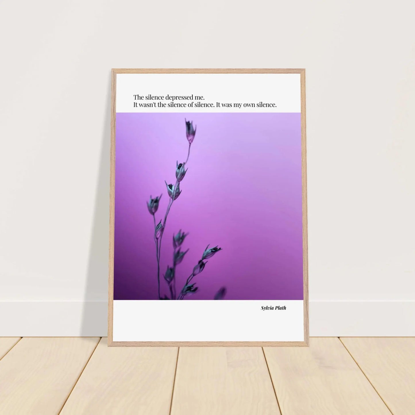 Sylvia Plath Quote Poster – “The Silence Depressed Me” | Minimalist Literary Wall Art  Print Material INK & FRAME STUDIO