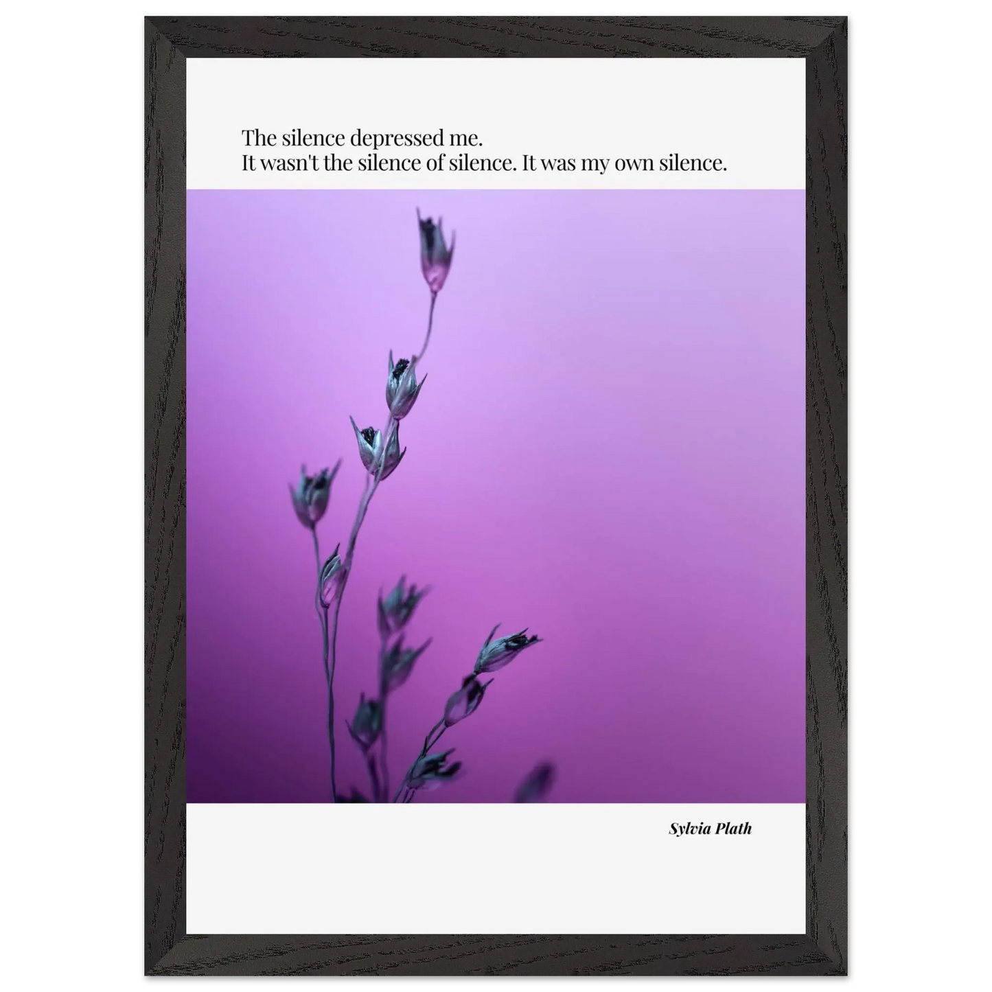 Sylvia Plath Quote Poster – “The Silence Depressed Me” | Minimalist Literary Wall Art  Print Material INK & FRAME STUDIO