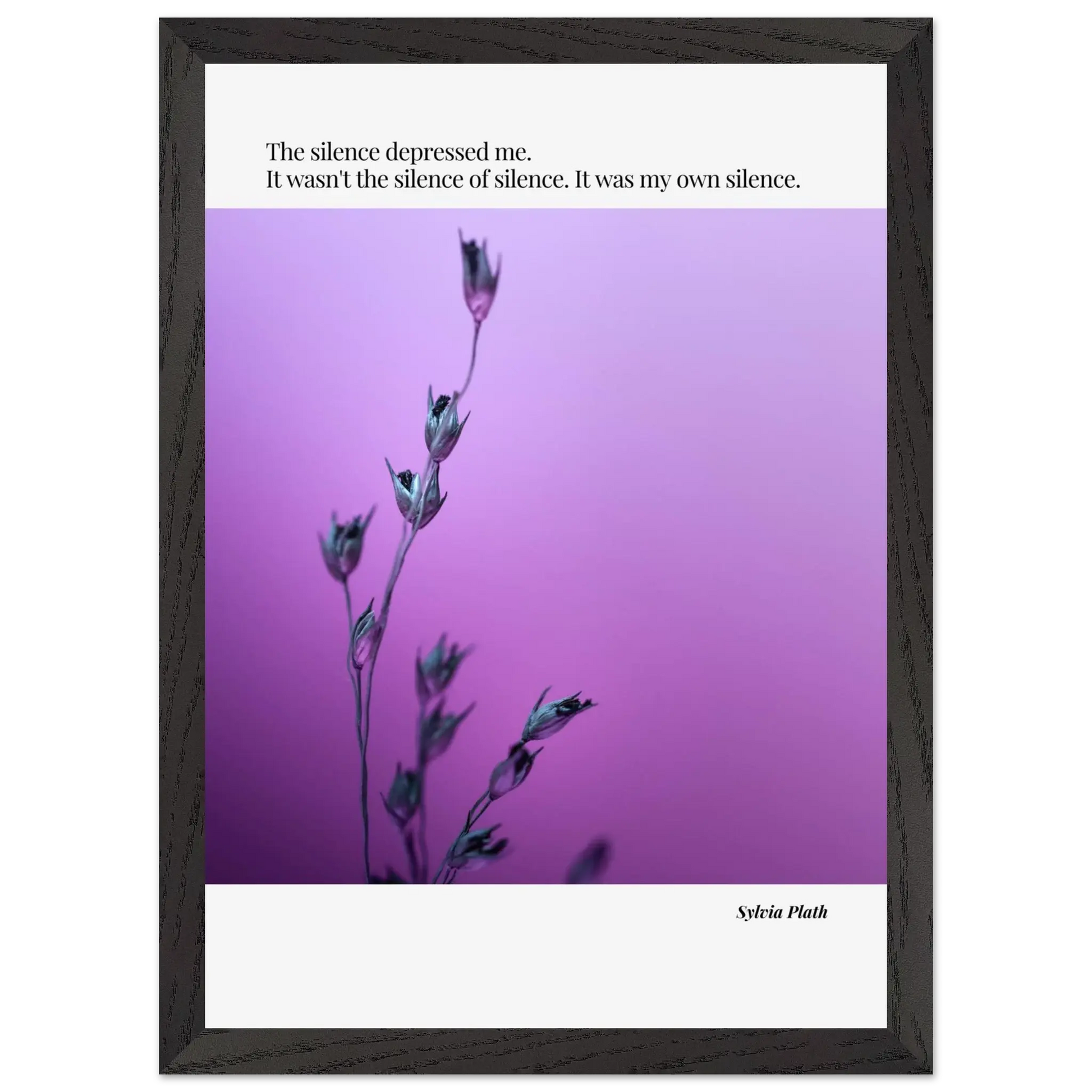 Sylvia Plath Quote Poster – “The Silence Depressed Me” | Minimalist Literary Wall Art  Print Material INK & FRAME STUDIO