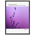 Sylvia Plath Quote Poster – “The Silence Depressed Me” | Minimalist Literary Wall Art  Print Material INK & FRAME STUDIO