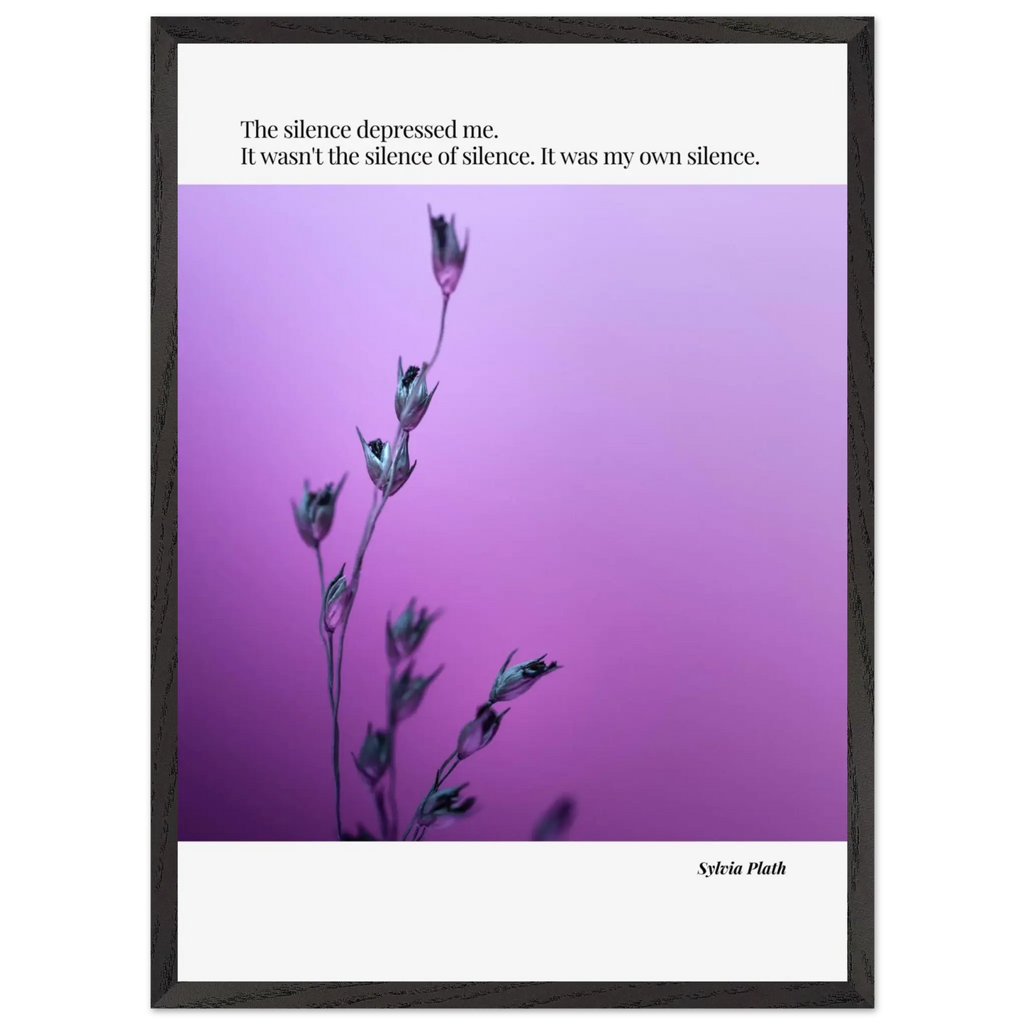 Sylvia Plath Quote Poster – “The Silence Depressed Me” | Minimalist Literary Wall Art  Print Material INK & FRAME STUDIO
