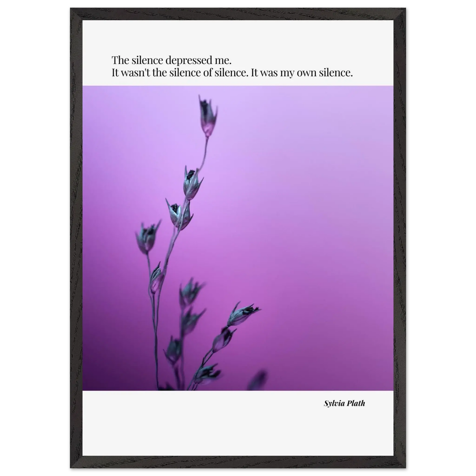 Sylvia Plath Quote Poster – “The Silence Depressed Me” | Minimalist Literary Wall Art  Print Material INK & FRAME STUDIO