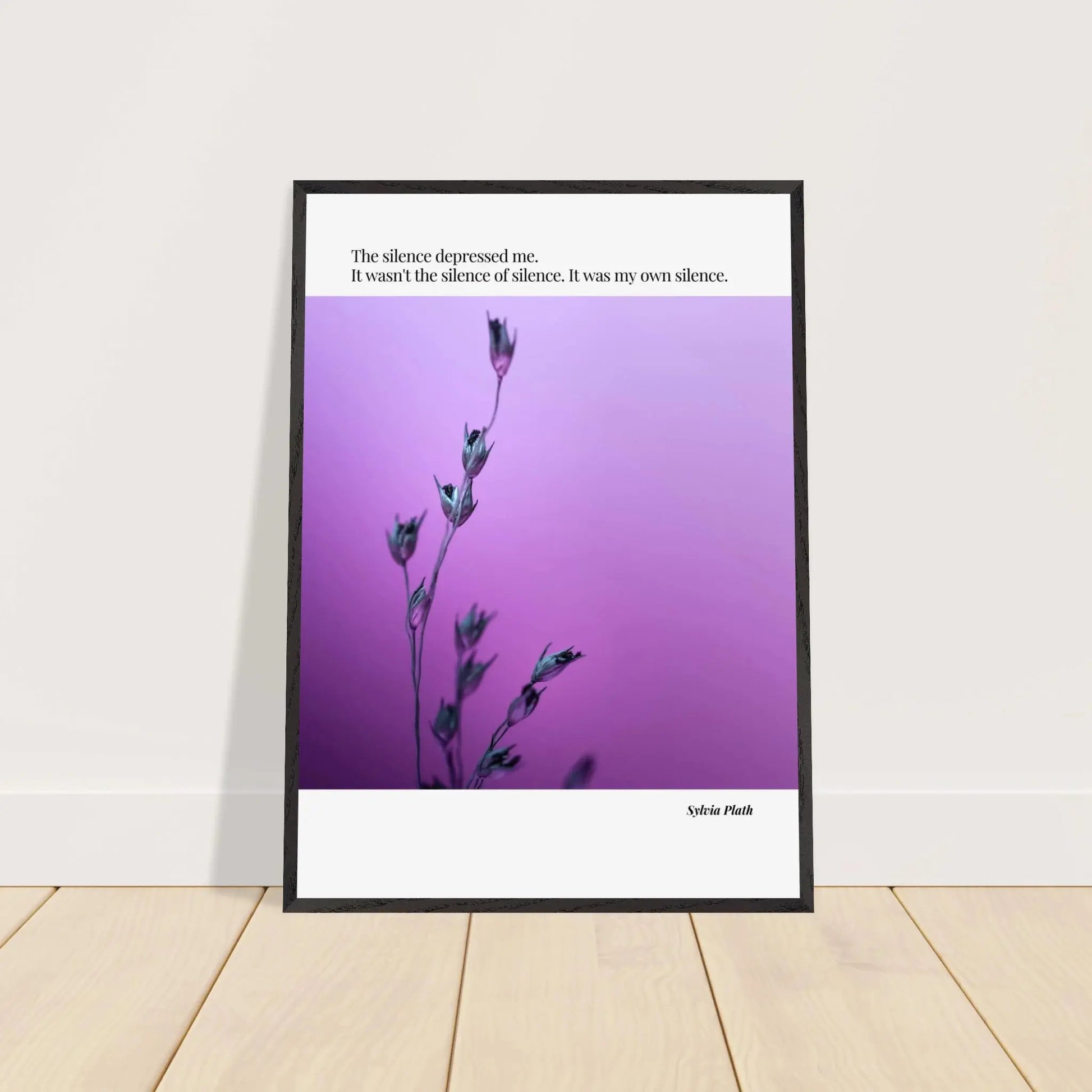 Sylvia Plath Quote Poster – “The Silence Depressed Me” | Minimalist Literary Wall Art  Print Material INK & FRAME STUDIO