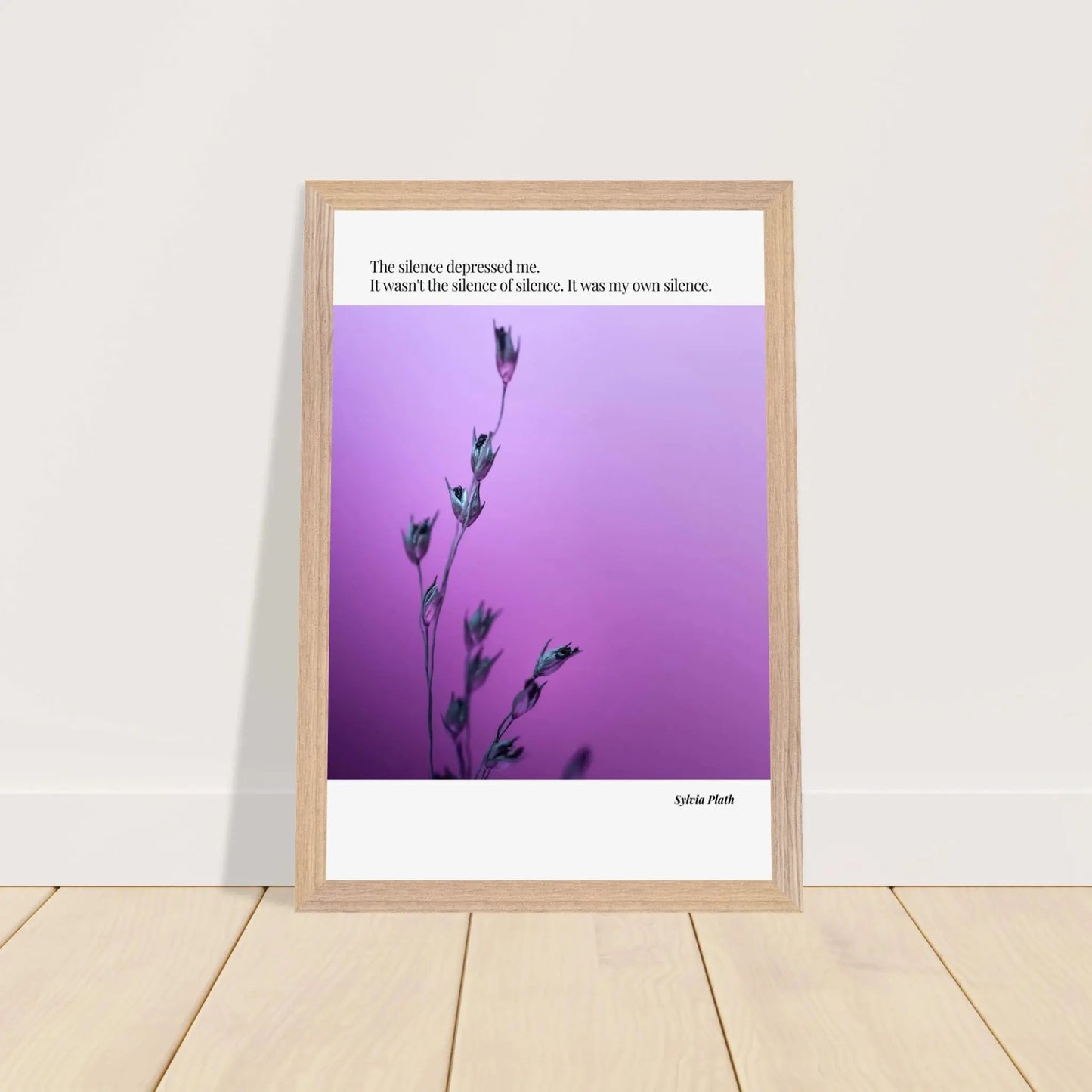 Sylvia Plath Quote Poster – “The Silence Depressed Me” | Minimalist Literary Wall Art  Print Material INK & FRAME STUDIO