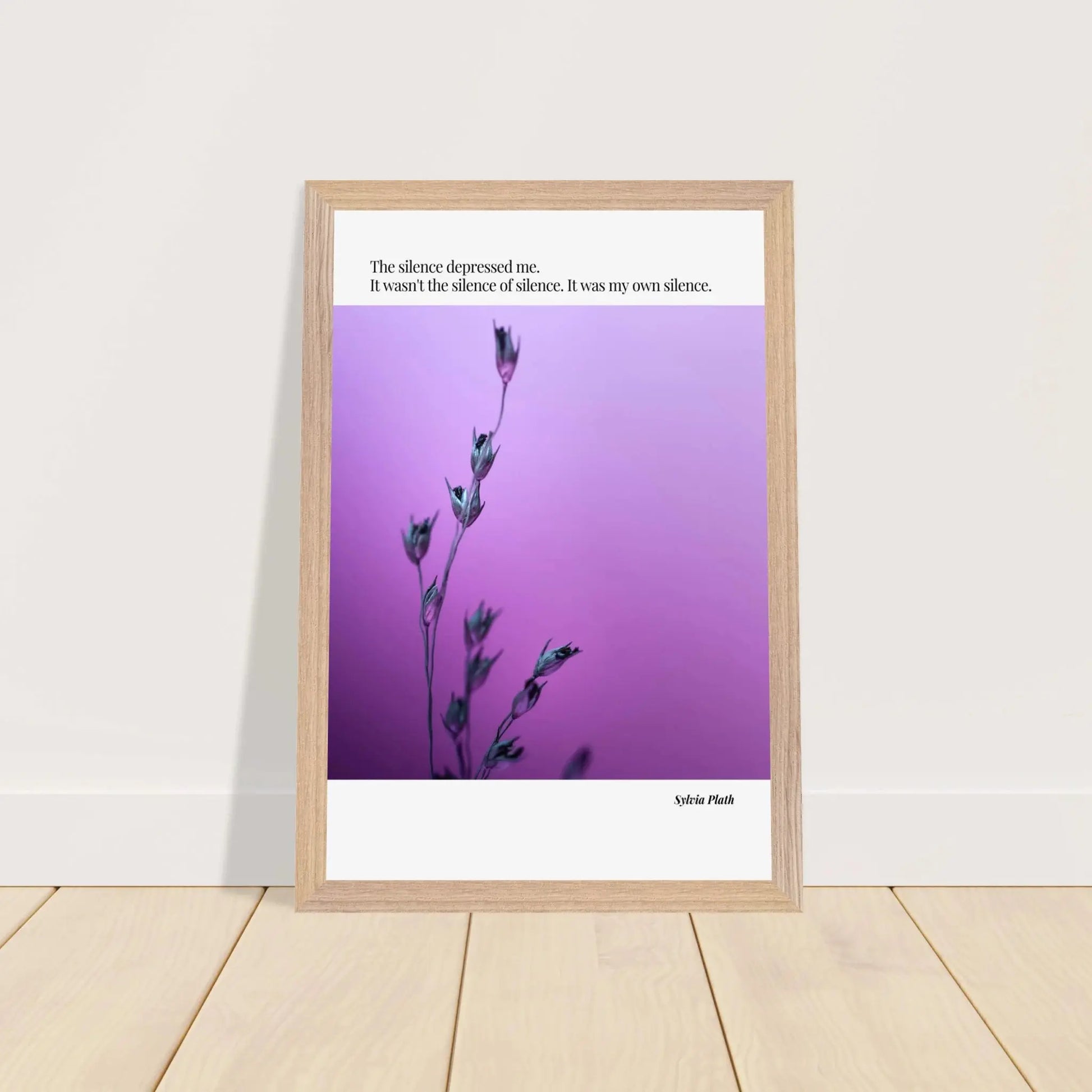 Sylvia Plath Quote Poster – “The Silence Depressed Me” | Minimalist Literary Wall Art  Print Material INK & FRAME STUDIO