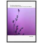 Sylvia Plath Quote Poster – “The Silence Depressed Me” | Minimalist Literary Wall Art  Print Material INK & FRAME STUDIO