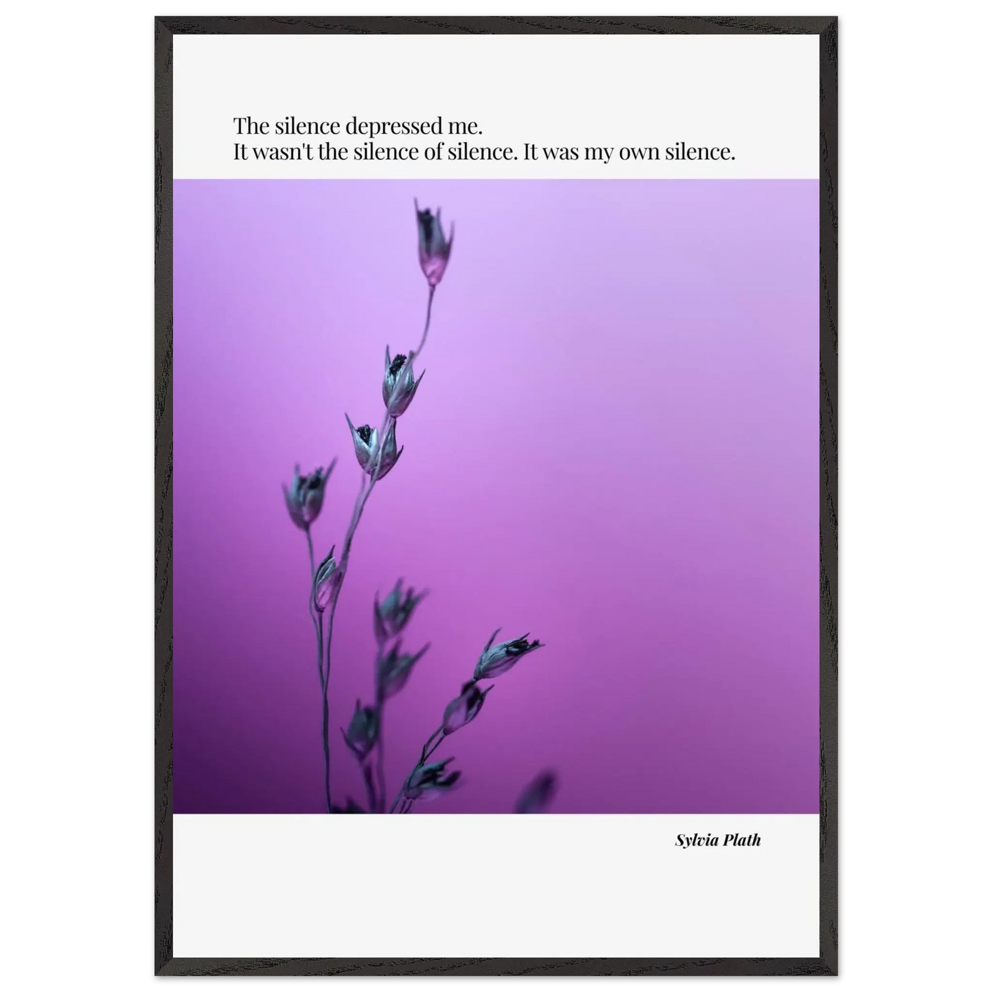 Sylvia Plath Quote Poster – “The Silence Depressed Me” | Minimalist Literary Wall Art  Print Material INK & FRAME STUDIO