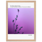 Sylvia Plath Quote Poster – “The Silence Depressed Me” | Minimalist Literary Wall Art  Print Material INK & FRAME STUDIO
