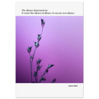 Sylvia Plath Quote Poster – “The Silence Depressed Me” | Minimalist Literary Wall Art  Print Material INK & FRAME STUDIO
