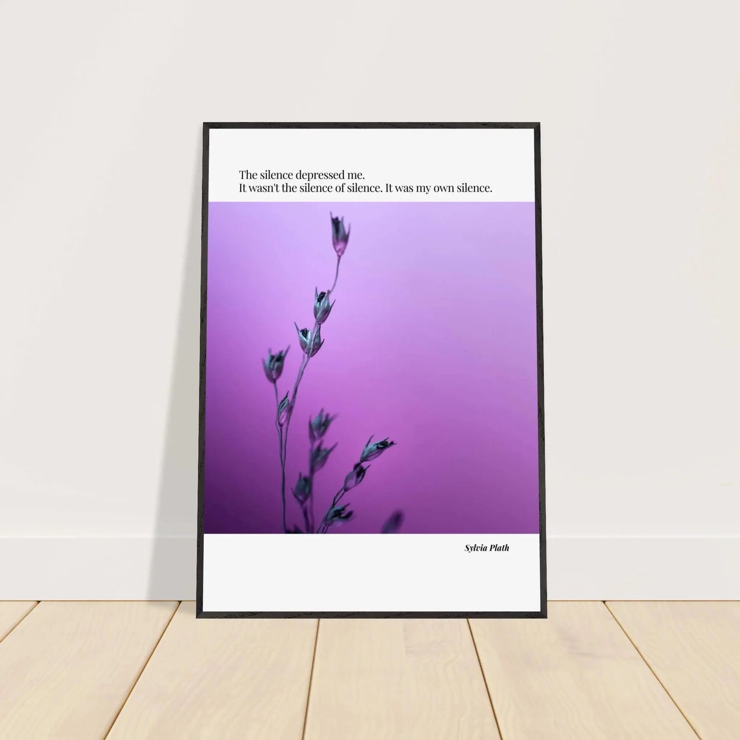 Sylvia Plath Quote Poster – “The Silence Depressed Me” | Minimalist Literary Wall Art  Print Material INK & FRAME STUDIO