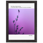 Sylvia Plath Quote Poster – “The Silence Depressed Me” | Minimalist Literary Wall Art  Print Material INK & FRAME STUDIO